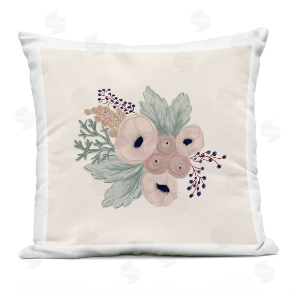 Stupell Industries Birgit Maria Kiennast | Flower Blossoms Mixed Blooms Printed Throw Pillow