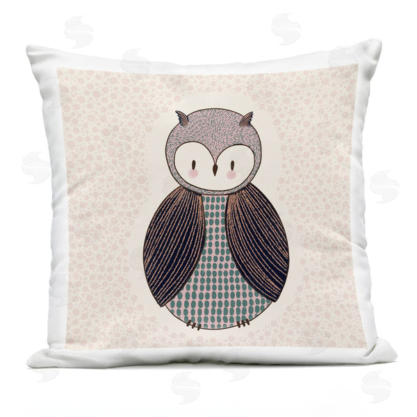 Stupell Industries Birgit Maria Kiennast | Patterned Owl Nursery Nature Animal Printed Throw Pillow