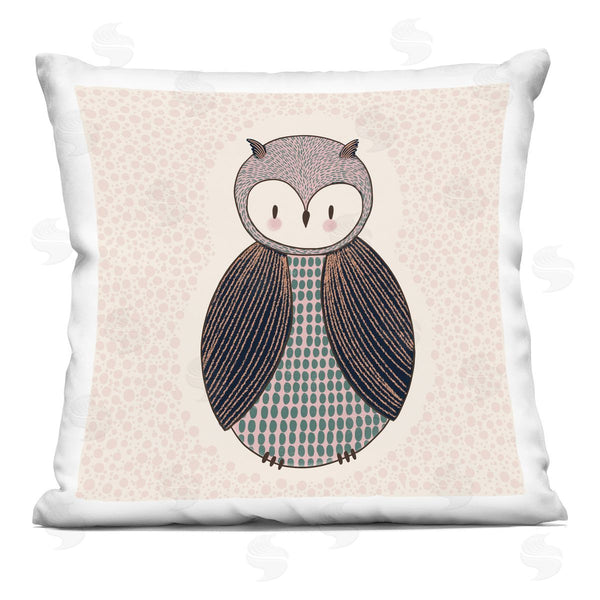 stupell industries Birgit Maria Kiennast | Patterned Owl Nursery Nature Animal Printed Throw Pillow
