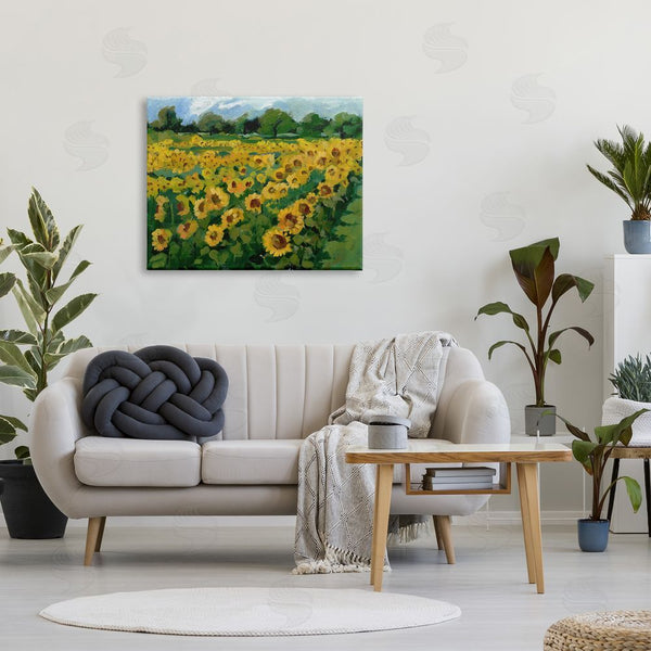 Stupell Industries Bley Hack | Sunflower Farm Painting Wall Art