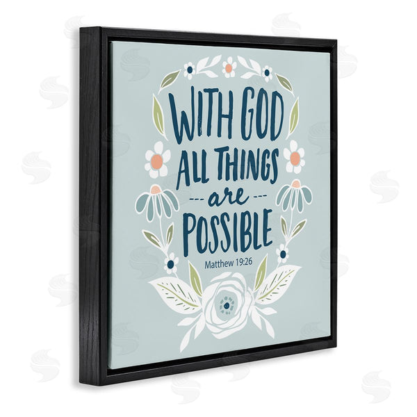 Stupell Industries Blue Chair Blessing | All Things Possible Verse
