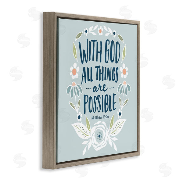 Stupell Industries Blue Chair Blessing | All Things Possible Verse