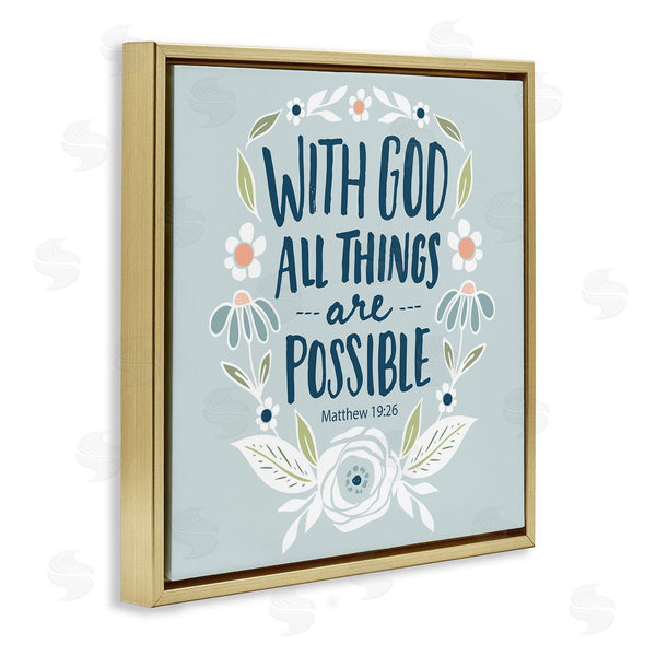 Stupell Industries Blue Chair Blessing | All Things Possible Verse