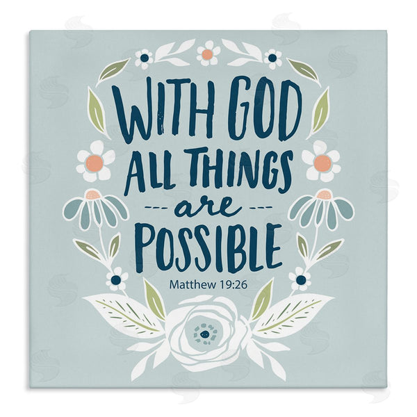 stupell industries Blue Chair Blessing | All Things Possible Verse