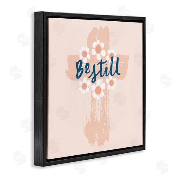 Stupell Industries Blue Chair Blessing | Be Still Pastel Cross