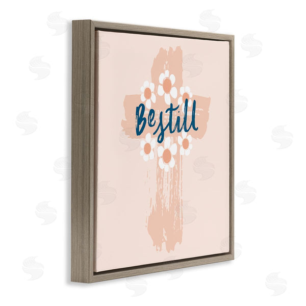 Stupell Industries Blue Chair Blessing | Be Still Pastel Cross