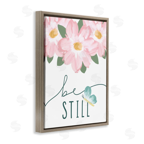 Stupell Industries Blue Chair Blessing | Be Still With Florals