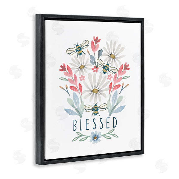 Stupell Industries Blue Chair Blessing | Blessed Floral Sprigs