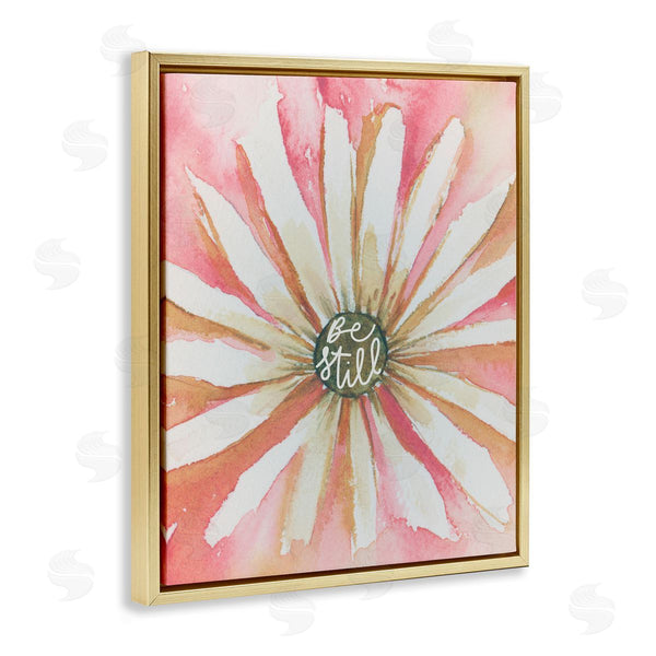 Stupell Industries Blue Chair Blessing | Daisy Petals On Pink