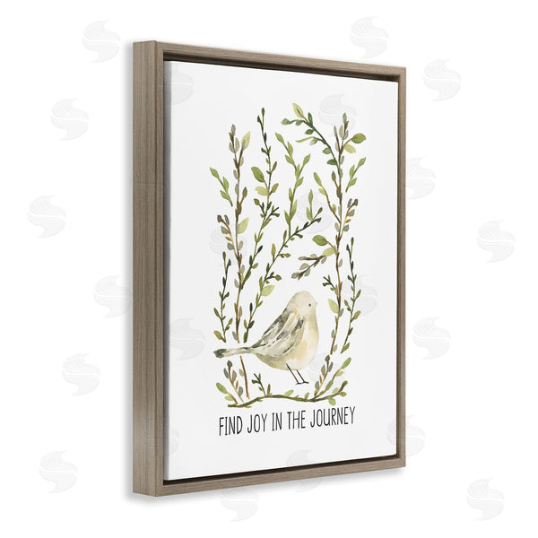 Stupell Industries Blue Chair Blessing | Find Joy With Bird