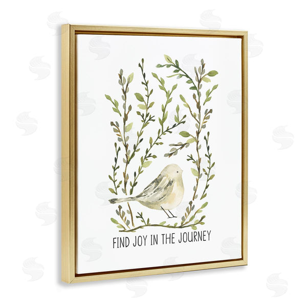 Stupell Industries Blue Chair Blessing | Find Joy With Bird