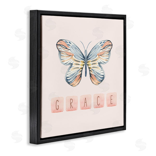 Stupell Industries Blue Chair Blessing | Grace With Butterfly Wall Art