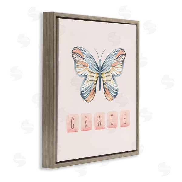 Stupell Industries Blue Chair Blessing | Grace With Butterfly Wall Art