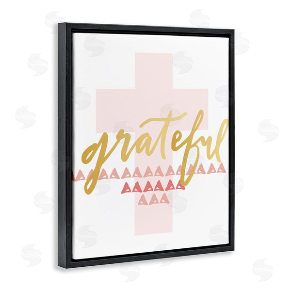 Stupell Industries Blue Chair Blessing | Grateful Over Cross