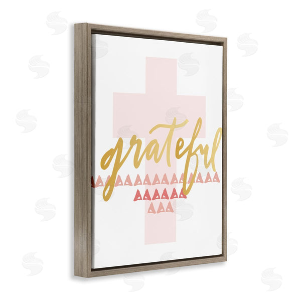 Stupell Industries Blue Chair Blessing | Grateful Over Cross