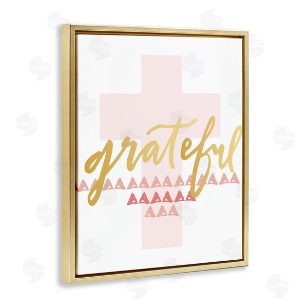 Stupell Industries Blue Chair Blessing | Grateful Over Cross