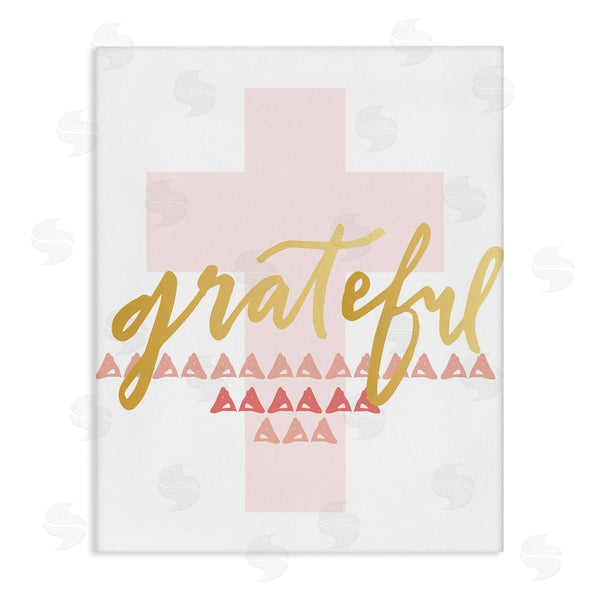 stupell industries Blue Chair Blessing | Grateful over Cross