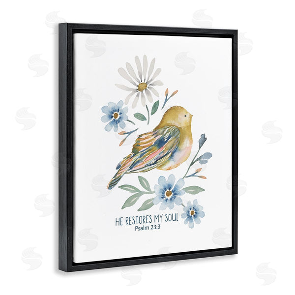 Stupell Industries Blue Chair Blessing | He Restores My Soul Wall Art