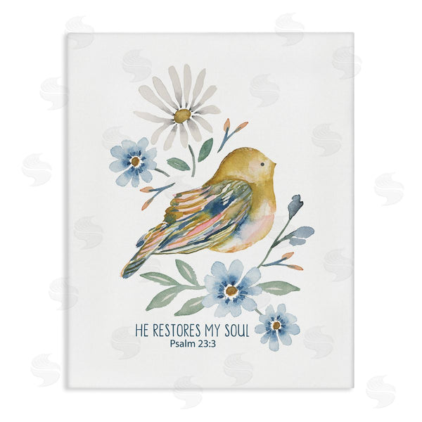 stupell industries Blue Chair Blessing | He Restores My Soul Wall Art