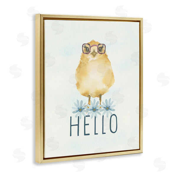 Stupell Industries Blue Chair Blessing | Hello Cute Chick Glasses