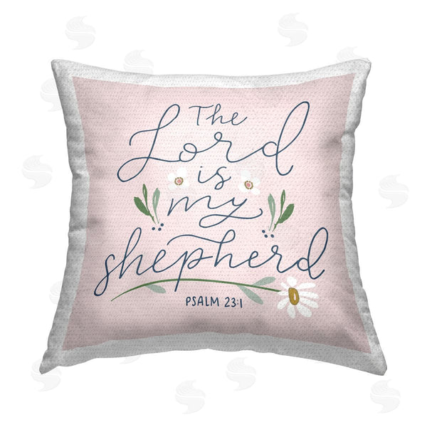 Stupell Industries Blue Chair Blessing | Lord Is My Shepherd Printed Throw Pillow