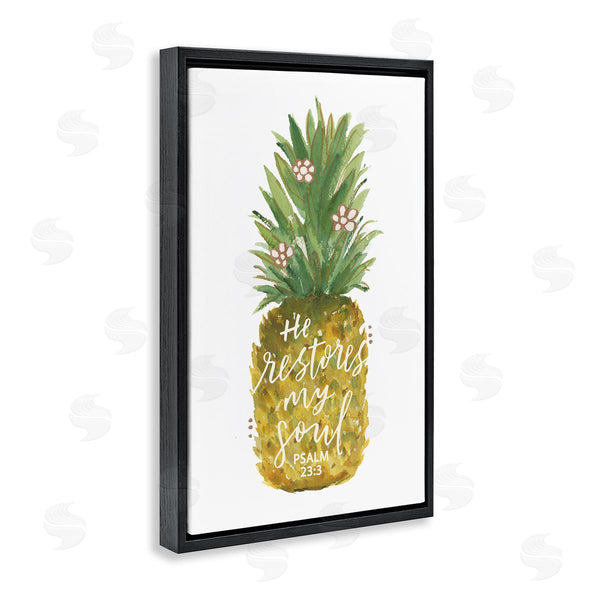 Stupell Industries Blue Chair Blessing | Restores My Soul Pineapple Wall Art