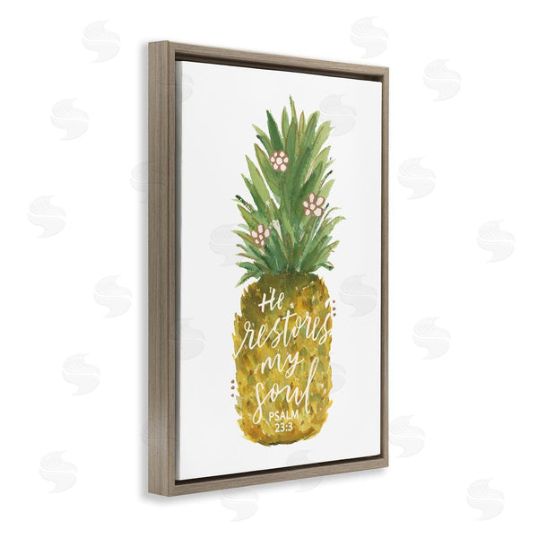 Stupell Industries Blue Chair Blessing | Restores My Soul Pineapple Wall Art