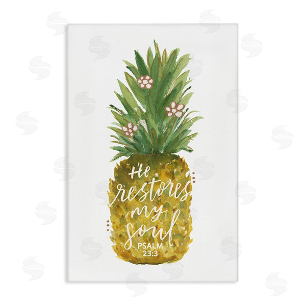 stupell industries Blue Chair Blessing | Restores My Soul Pineapple Wall Art