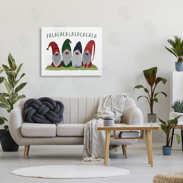 Stupell Industries BlursByAI | Falala Festive Christmas Gnome Garden Carolers Wall Art