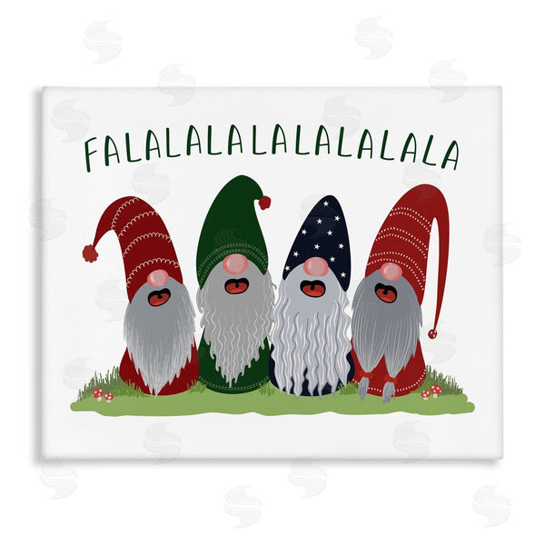 stupell industries BlursByAI | Falala Festive Christmas Gnome Garden Carolers Wall Art