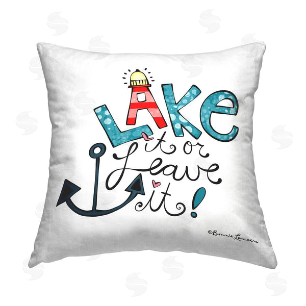 stupell industries Bonnie Lemaire | Lake Or Leave It Printed Throw Pillow