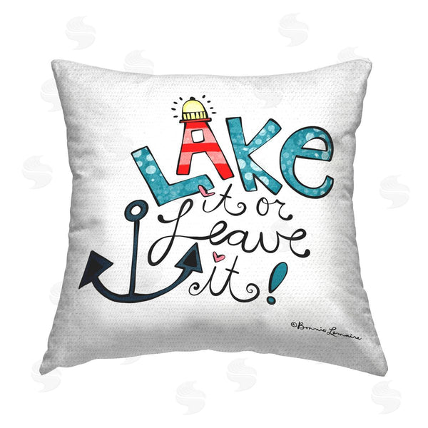 Stupell Industries Bonnie Lemaire | Whimsical Lake Phrase Printed Throw Pillow