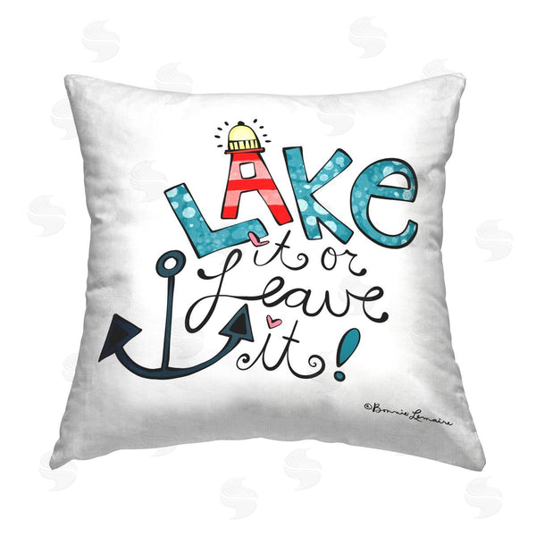 stupell industries Bonnie Lemaire | Whimsical Lake Phrase Printed Throw Pillow