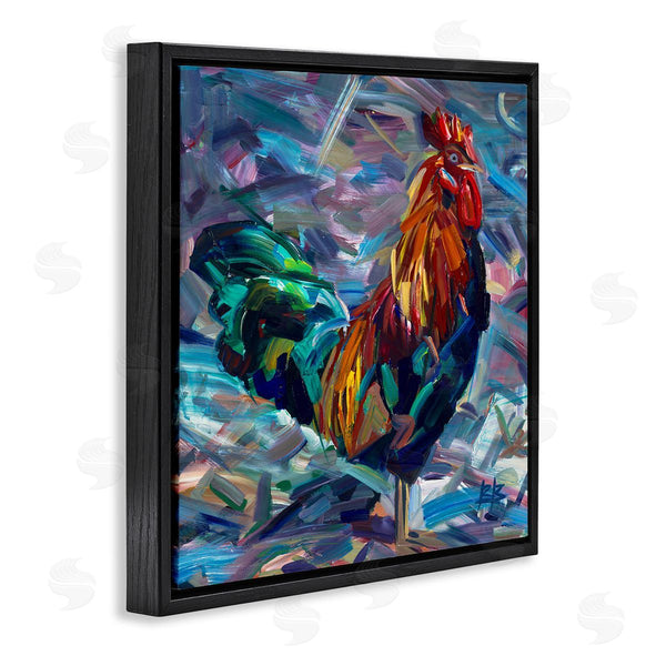 Stupell Industries Borcherding | Abstract Crosshatch Rooster