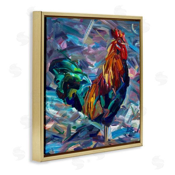 Stupell Industries Borcherding | Abstract Crosshatch Rooster