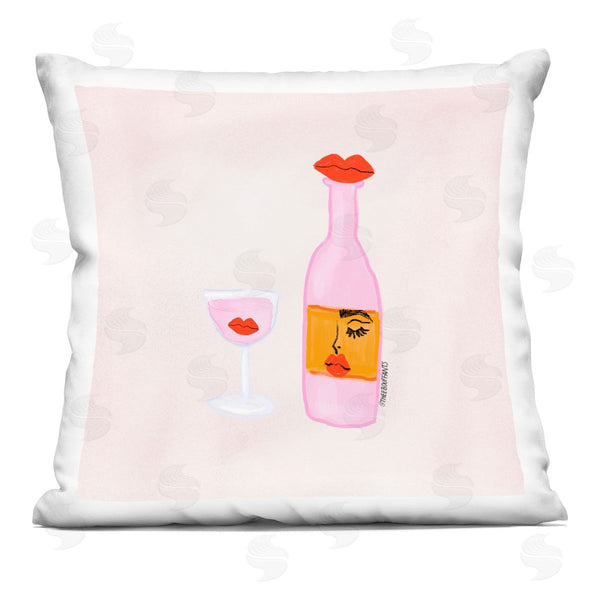 stupell industries Bouffants & Broken Hearts | Pastel Happy Hour Mood Printed Throw Pillow