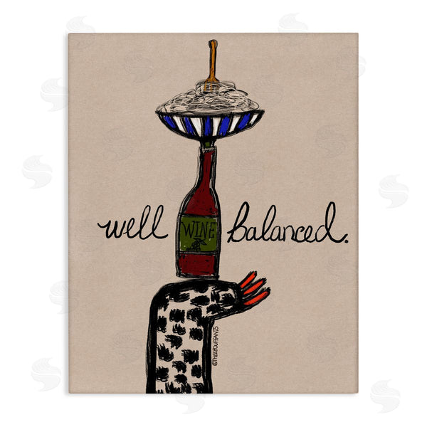 stupell industries Bouffants & Broken Hearts | Well Balanced Wine & Pasta