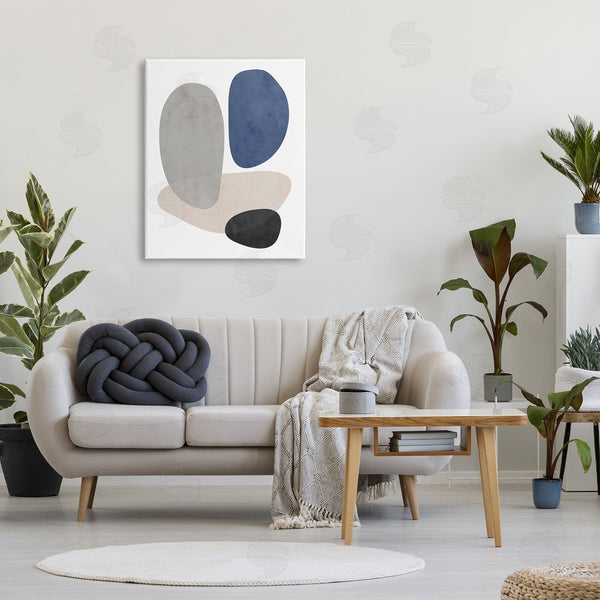Stupell Industries Brandon Wong | Contemporary Round Blue Accent Wall Art