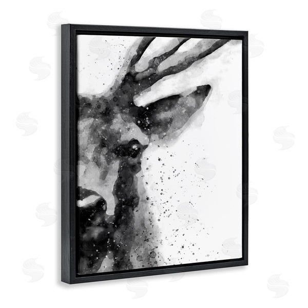 Stupell Industries Brandon Wong | Elk Portrait Paint Splatter