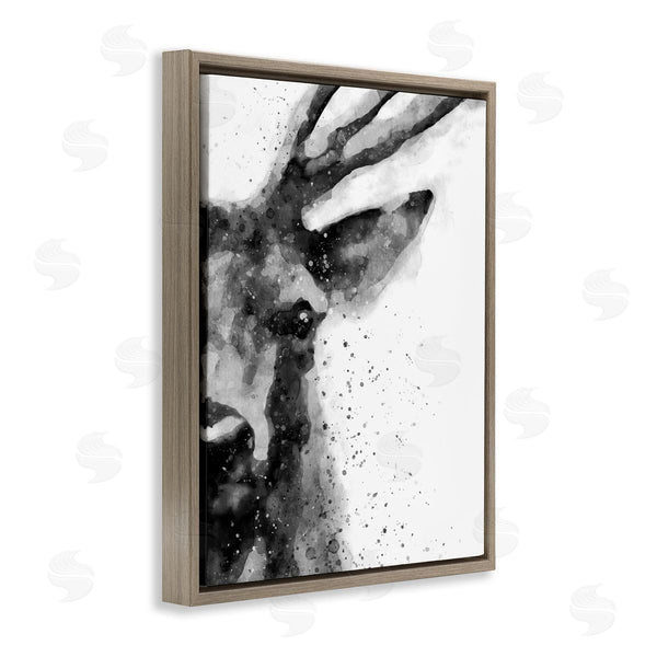 Stupell Industries Brandon Wong | Elk Portrait Paint Splatter