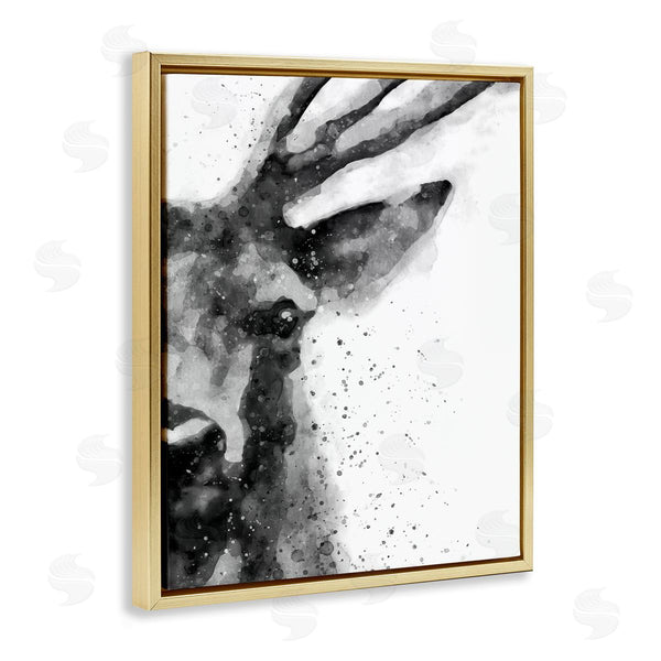 Stupell Industries Brandon Wong | Elk Portrait Paint Splatter