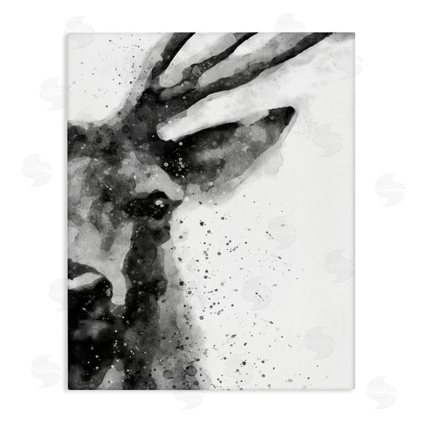 stupell industries Brandon Wong | Elk Portrait Paint Splatter