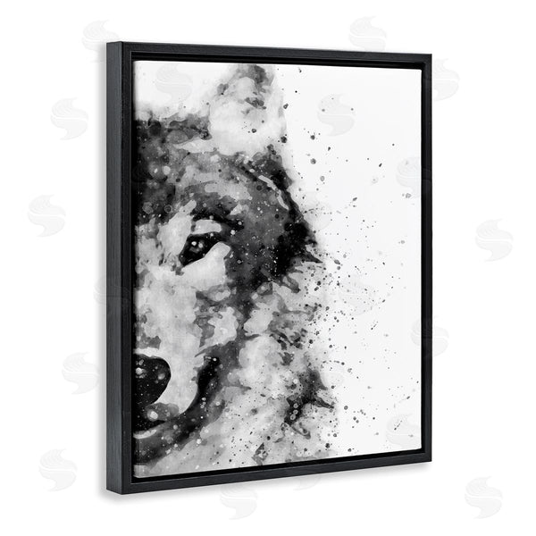 Stupell Industries Brandon Wong | Wolf Portrait Paint Splatter
