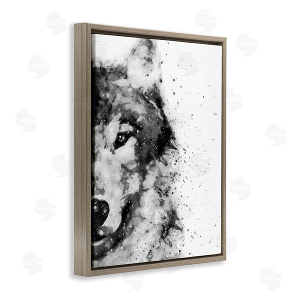 Stupell Industries Brandon Wong | Wolf Portrait Paint Splatter