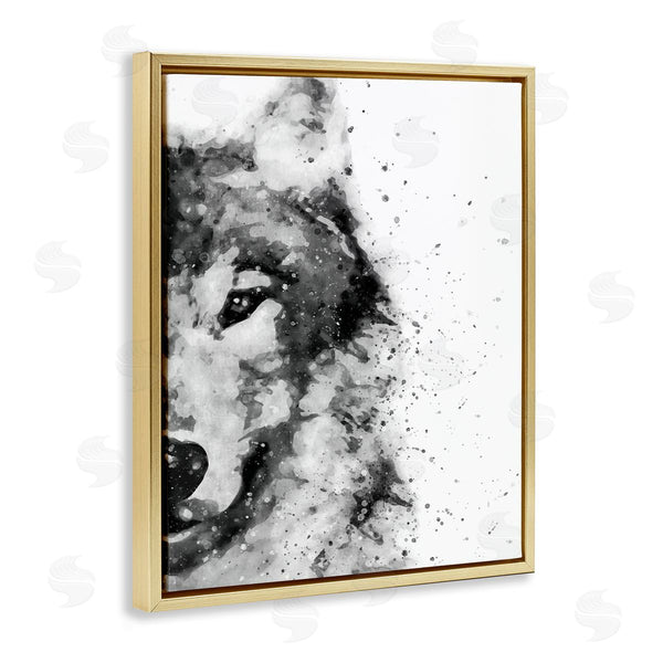 Stupell Industries Brandon Wong | Wolf Portrait Paint Splatter