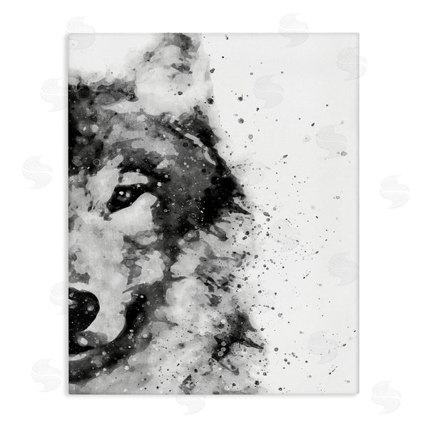 stupell industries Brandon Wong | Wolf Portrait Paint Splatter