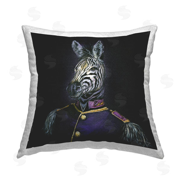 Stupell Industries Bree Merryn | Historical Coat Zebra Printed Throw Pillow