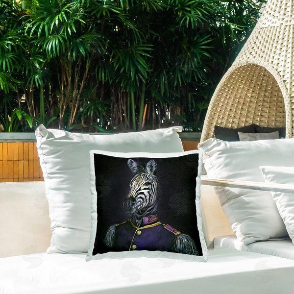 Stupell Industries Bree Merryn | Historical Coat Zebra Printed Throw Pillow
