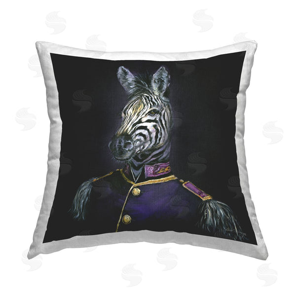 stupell industries Bree Merryn | Historical Coat Zebra Printed Throw Pillow