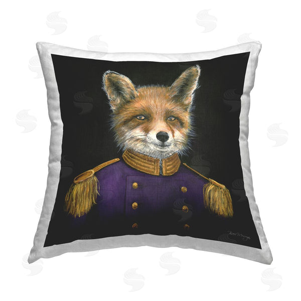 stupell industries Bree Merryn | Military Coat Fox Printed Throw Pillow
